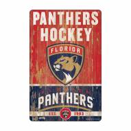 Florida Panthers Slogan Wood Sign