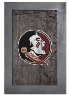 Florida State Seminoles 11" x 19" City Map Framed Sign