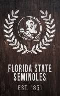 Florida State Seminoles 11" x 19" Laurel Wreath Sign