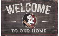 Florida State Seminoles 11" x 19" Welcome to Our Home Sign