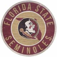 Florida State Seminoles 12" Circle with State Sign
