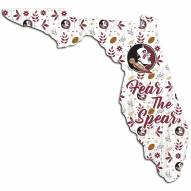 Florida State Seminoles 12" Floral State Sign