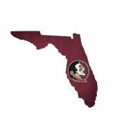 Florida State Seminoles 12" Team Color Logo State Sign