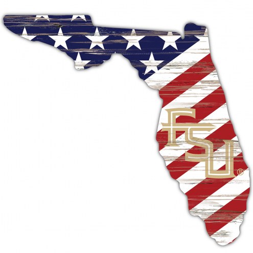 Florida State Seminoles 12&quot; USA State Cutout Sign