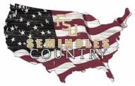 Florida State Seminoles 15" USA Flag Cutout Sign