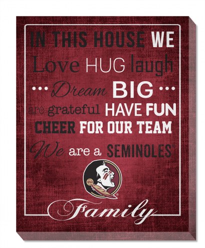 Florida State Seminoles 16&quot; x 20&quot; In This House Canvas Print