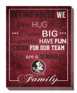 Florida State Seminoles 16" x 20" In This House Canvas Print