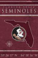 Florida State Seminoles 17" x 26" Coordinates Sign