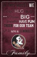 Florida State Seminoles 17" x 26" In This House Sign