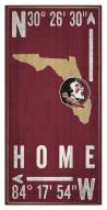Florida State Seminoles 6" x 12" Coordinates Sign