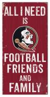 Florida State Seminoles 6" x 12" Friends & Family Sign