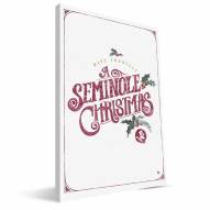 Florida State Seminoles 8" x 12" Merry Little Christmas Canvas Print
