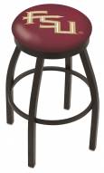 Florida State Seminoles Black Swivel Bar Stool with Accent Ring