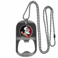 Florida State Seminoles Bottle Opener Tag Necklace