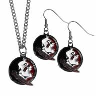 Florida State Seminoles Dangle Earrings & Chain Necklace Set