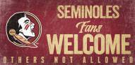 Florida State Seminoles Fans Welcome Wood Sign
