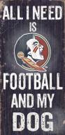 Florida State Seminoles Football & Dog Wood Sign