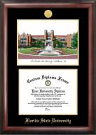 Florida State Seminoles Gold Embossed Diploma Frame with Campus Images Lithograph