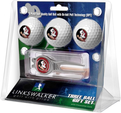 Florida State Seminoles Golf Ball Gift Pack with Kool Tool