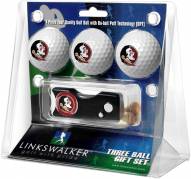 Florida State Seminoles Golf Ball Gift Pack with Spring Action Divot Tool
