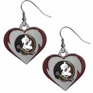 Florida State Seminoles Heart Dangle Earrings