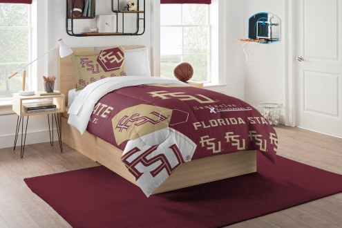 Florida State Seminoles Hexagon Twin Comforter & Sham Set