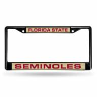 Florida State Seminoles Laser Black License Plate Frame