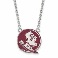 Florida State Seminoles Sterling Silver Large Pendant Necklace