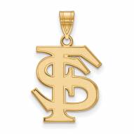 Florida State Seminoles NCAA Sterling Silver Gold Plated Large Pendant