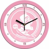 Florida State Seminoles Pink Wall Clock