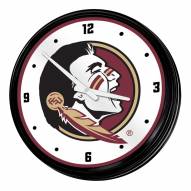 Florida State Seminoles Retro Lighted Wall Clock
