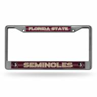 Florida State Seminoles Rico Chrome Glitter License Plate Frame