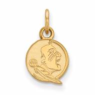 Florida State Seminoles Sterling Silver Gold Plated Extra Small Pendant