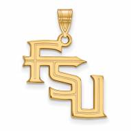 Florida State Seminoles Sterling Silver Gold Plated Large Pendant