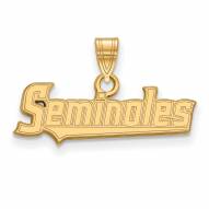 Florida State Seminoles Sterling Silver Gold Plated Small Pendant