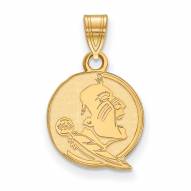 Florida State Seminoles Sterling Silver Gold Plated Small Pendant