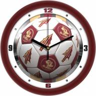 Florida State Seminoles Soccer Wall Clock