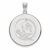 Florida State Seminoles Sterling Silver Extra Large Disc Pendant