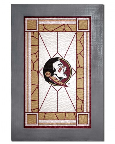 Florida State Seminoles Stained Glass with Frame