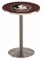 Florida State Seminoles Stainless Steel Bar Table with Round Base
