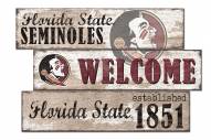 Florida State Seminoles Welcome 3 Plank Sign
