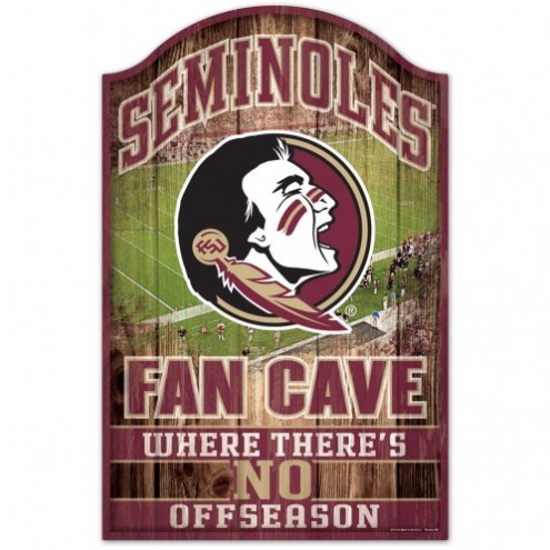Florida State Seminoles Fan Cave Wood Sign