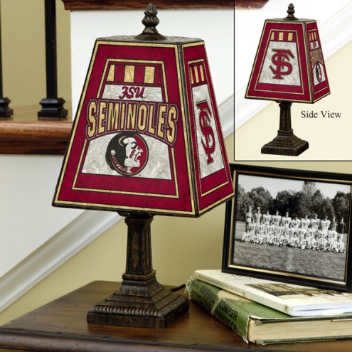 Florida State Seminoles NCAA Hand-Painted Art Glass Table Lamp