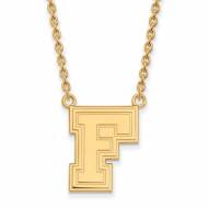 Fordham Rams NCAA Sterling Silver Gold Plated Large Pendant Necklace