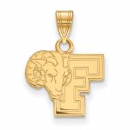 Fordham Rams NCAA Sterling Silver Gold Plated Small Pendant