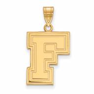 Fordham Rams Sterling Silver Gold Plated Large Pendant