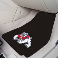 Fresno State Bulldogs Black 2-Piece Carpet Car Mats