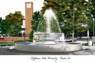 Fresno State Bulldogs Campus Images Lithograph