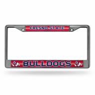 Fresno State Bulldogs Chrome Glitter License Plate Frame