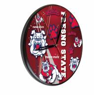 Fresno State Bulldogs Digitally Printed Wood Clock